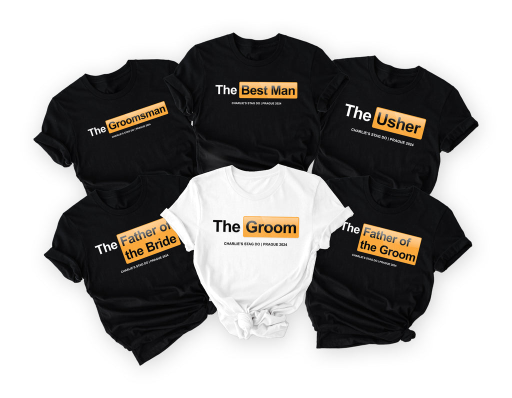 Personalised Stag Do T-Shirt  - Role T-Shirts | Groom, Best Man, Wedding Crew