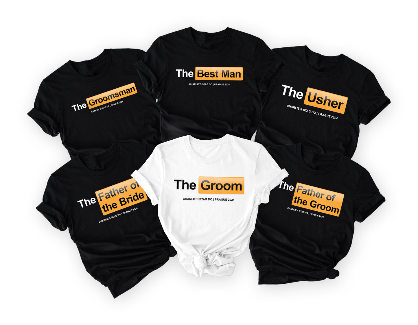 Personalised Stag Do T-Shirt  - Role T-Shirts | Groom, Best Man, Wedding Crew