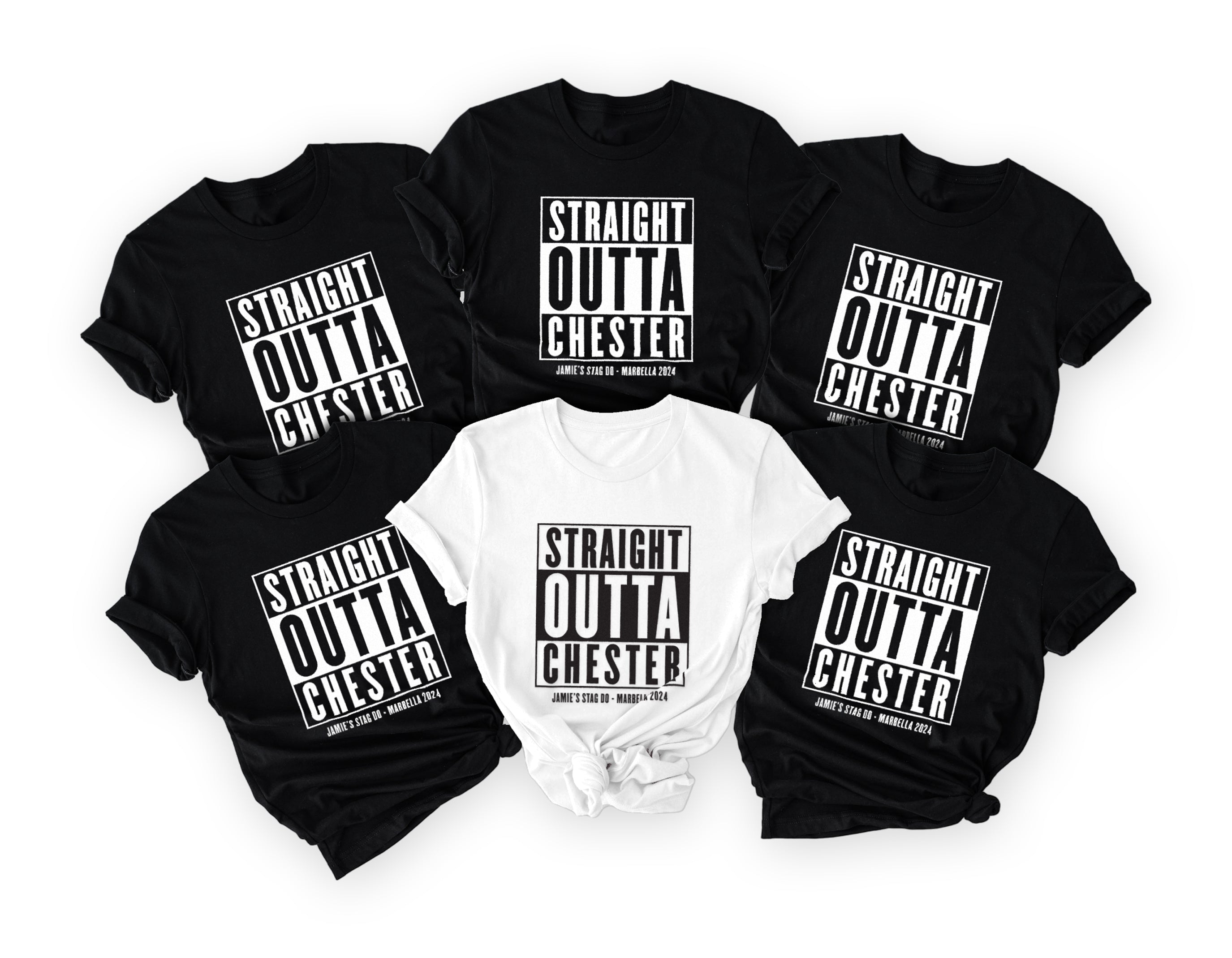 Custom “Straight Outta” Stag Party T-Shirt