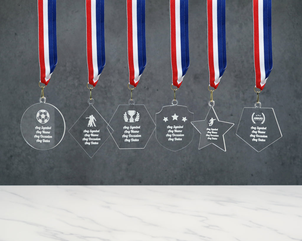 Personalised Acrylic Medal – Custom Sports Award, Runner-Up or Achievement Medal | Trophy Alternative for Ceremonies