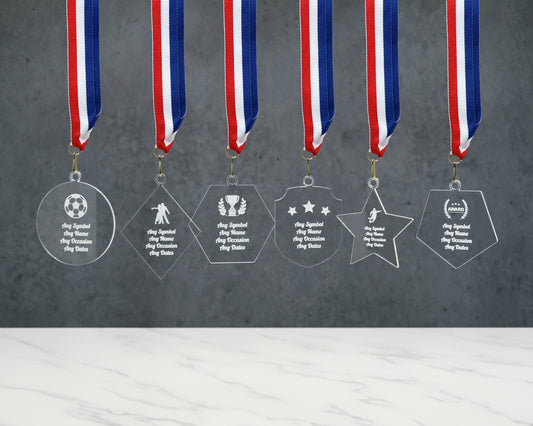 Personalised Acrylic Medal – Custom Sports Award, Runner-Up or Achievement Medal | Trophy Alternative for Ceremonies
