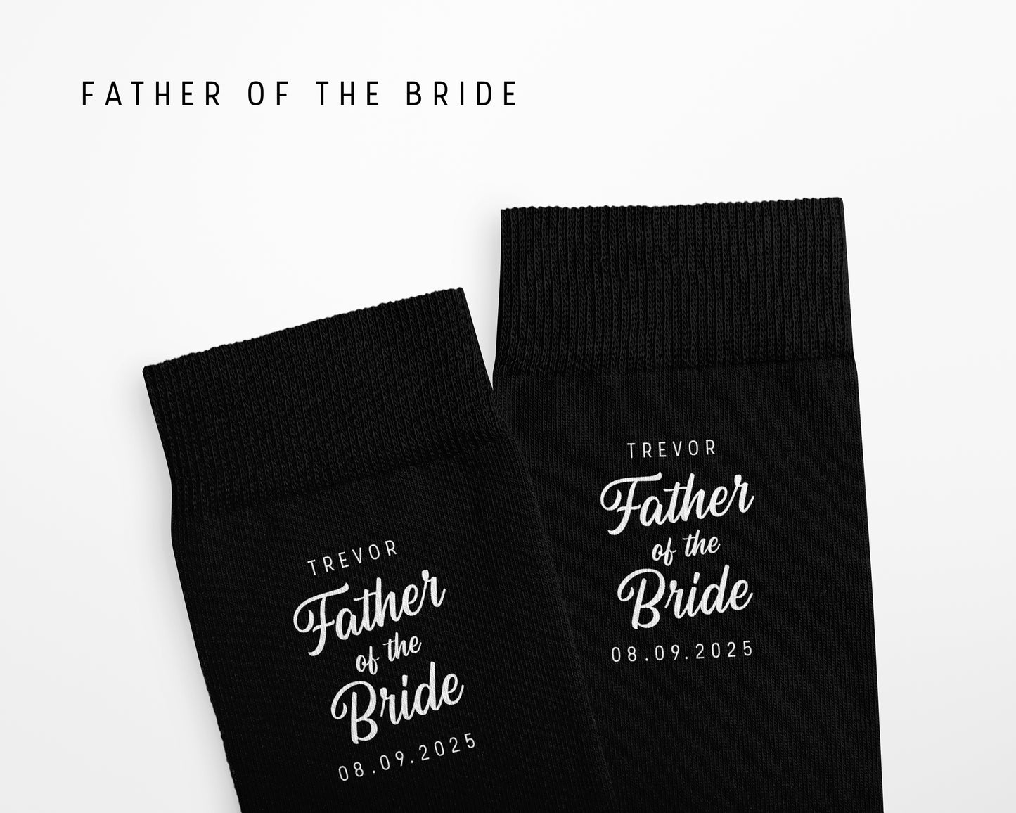 Luxury Personalised wedding socks -Custom  Wedding Party Gift Style 2