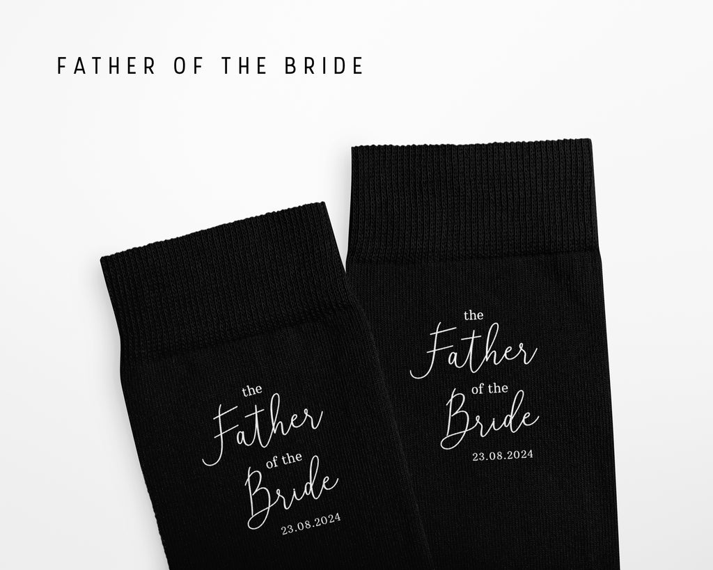 Luxury Personalised wedding socks -Custom  Wedding Party Gift Style 3
