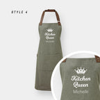 Personalised Unisex Apron – Custom Text Vintage Style Cooking Gift