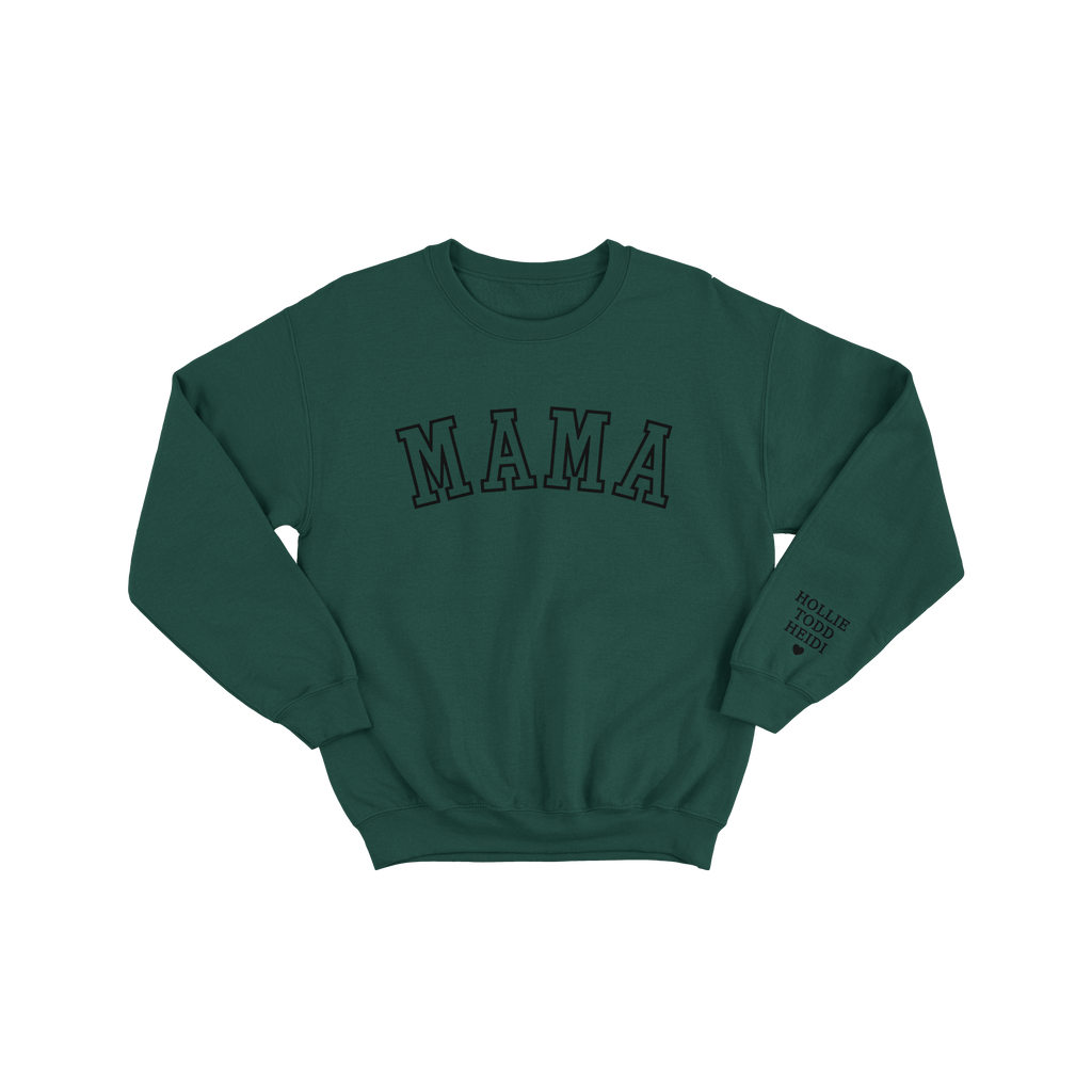 Old School Mama Jumper – Personalised Sleeve with Kids’ Names