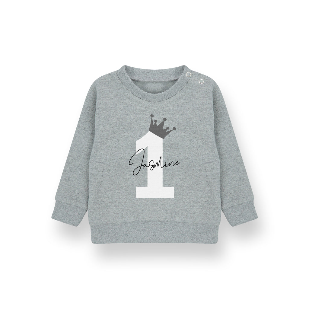 Personalised Birthday Name & Age Kids Sweatshirt – Custom Jumper for Baby, Toddler & Child