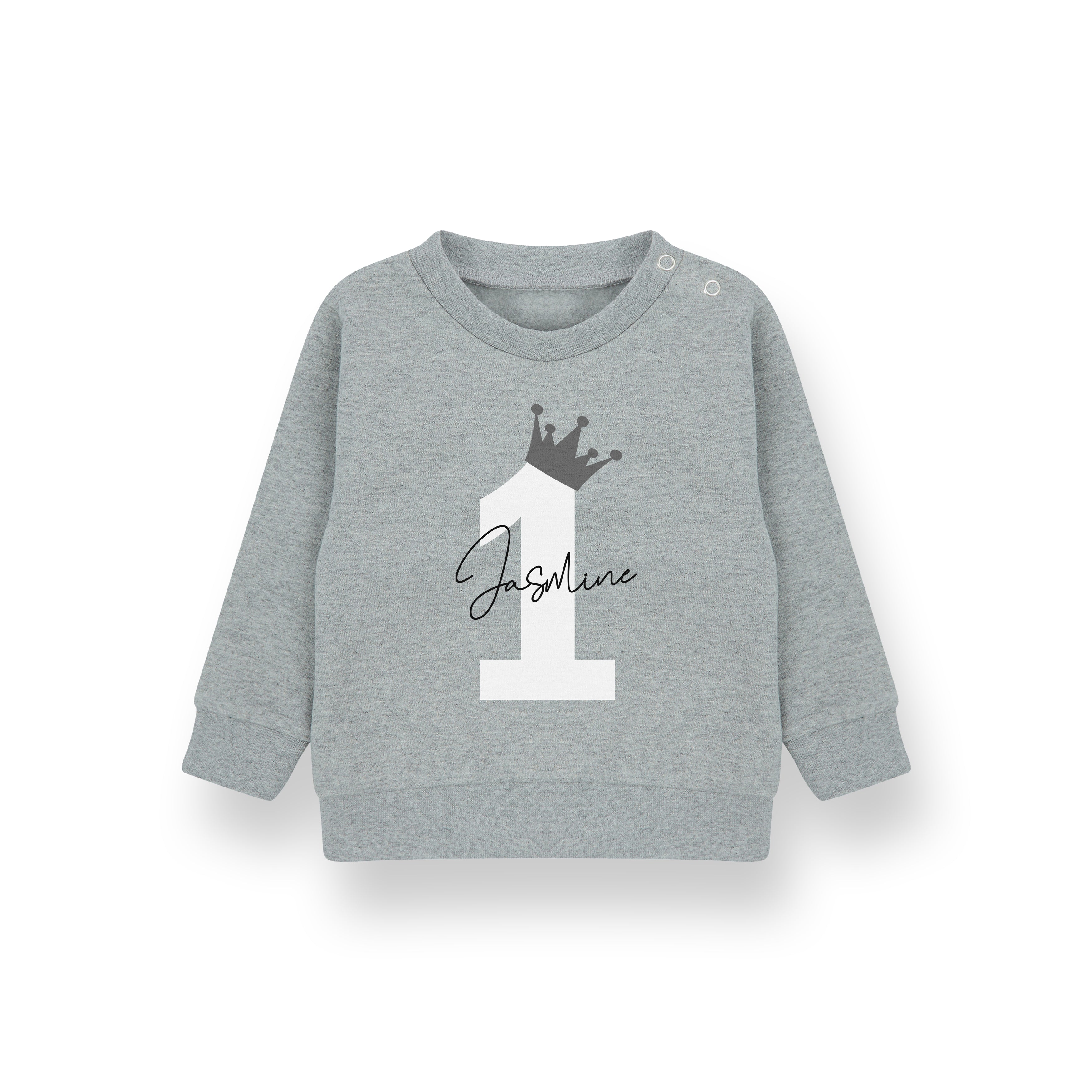 Personalised Birthday Name & Age Kids Sweatshirt – Custom Jumper for Baby, Toddler & Child
