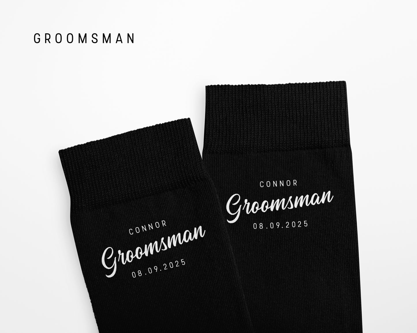 Luxury Personalised wedding socks -Custom  Wedding Party Gift Style 2