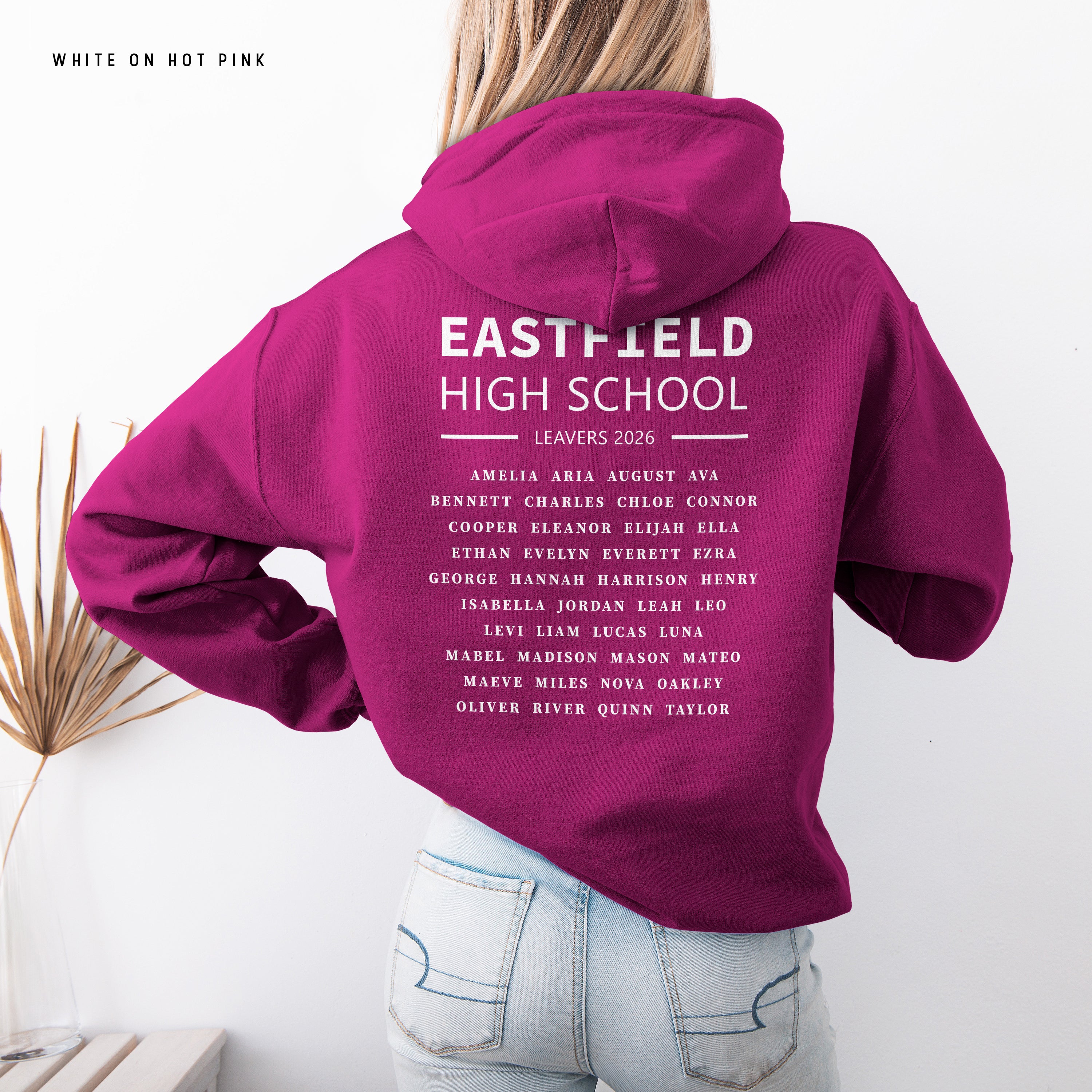 School Leavers Hoodie - Featuring School Name, Leavers 2026 Style C