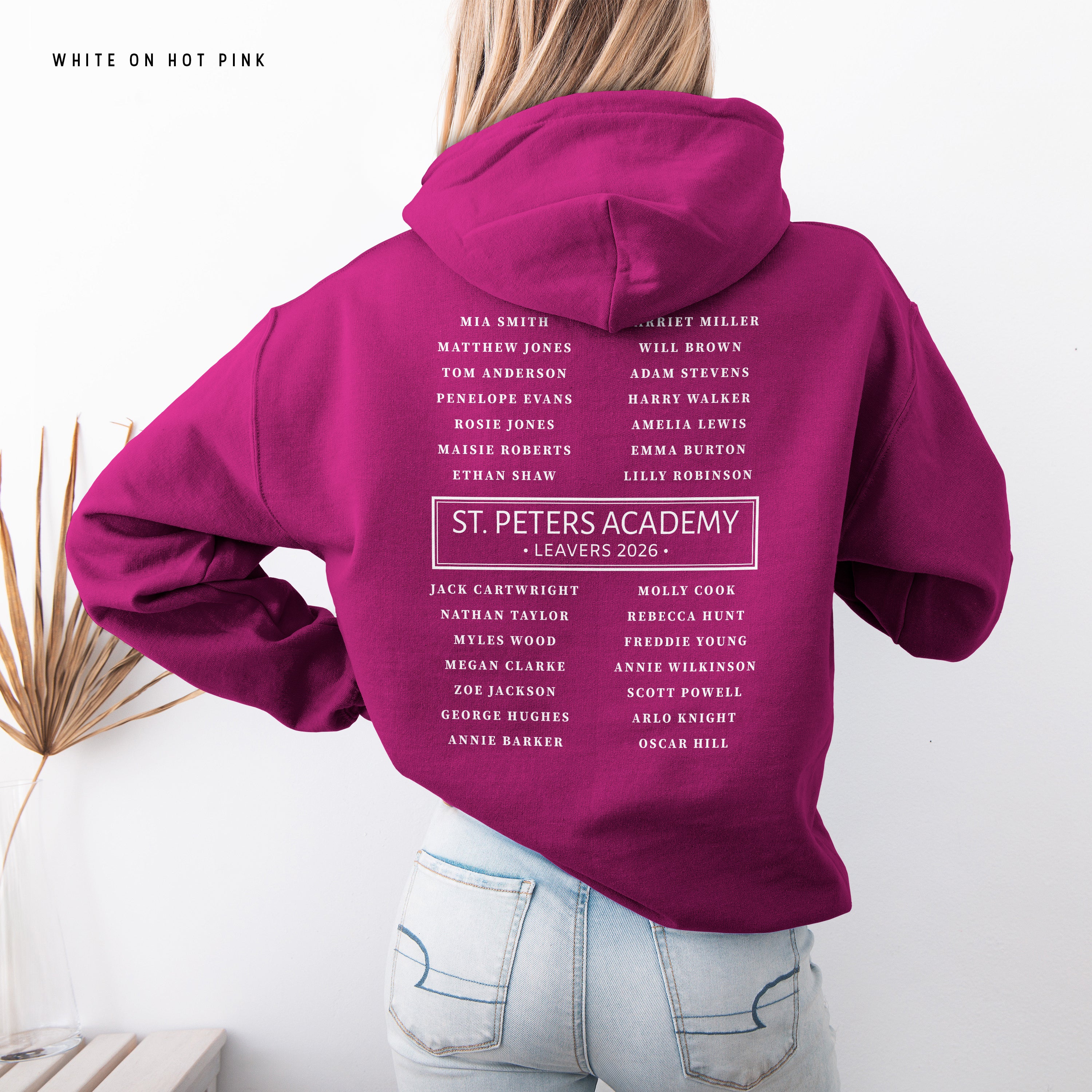 School Leavers Hoodie - Featuring school Name, Leavers 2026 Style D