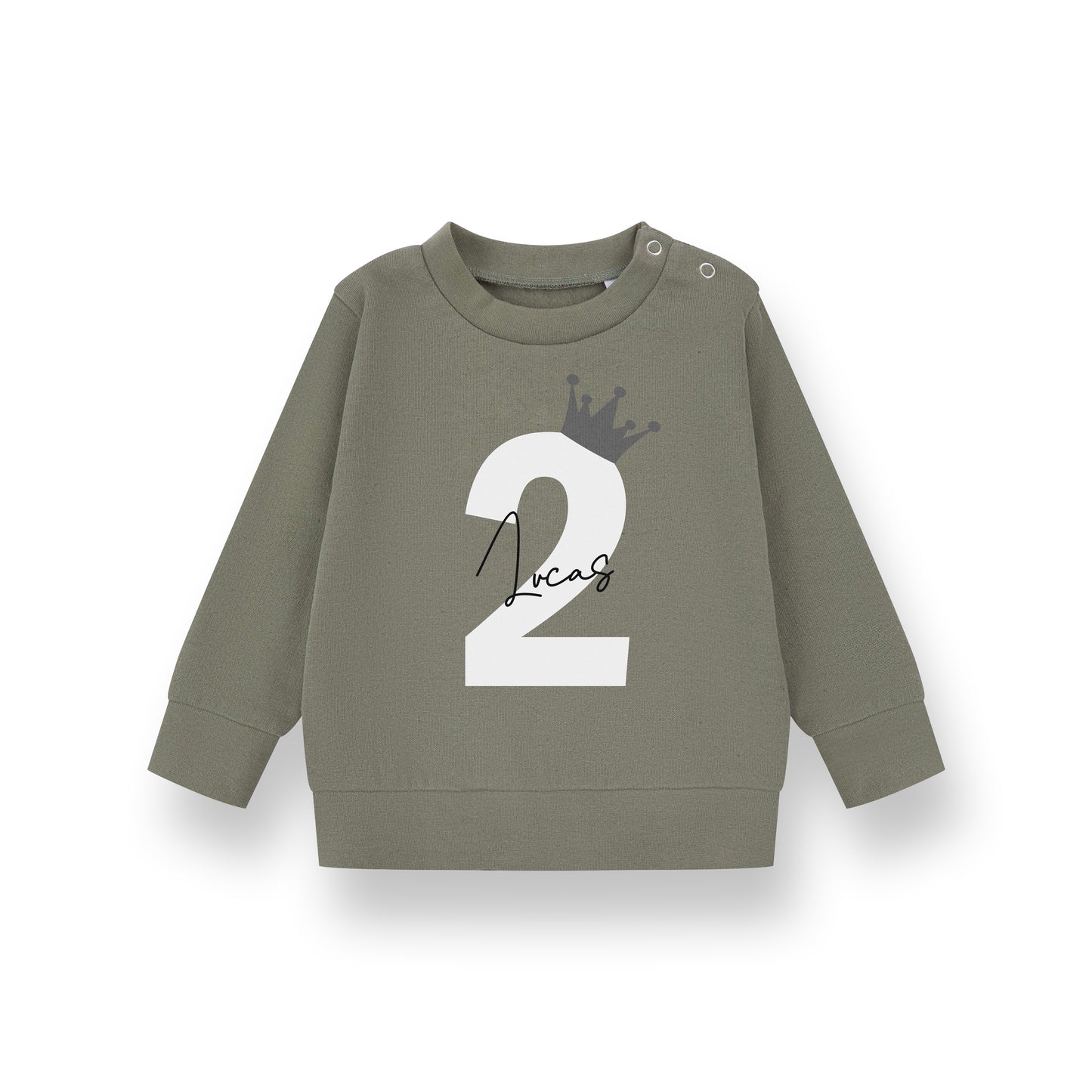 Personalised Birthday Name & Age Kids Sweatshirt – Custom Jumper for Baby, Toddler & Child