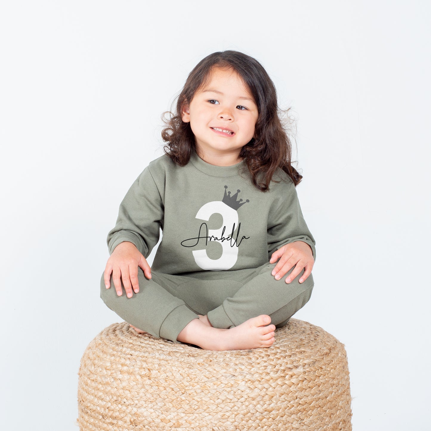 Personalised Birthday Name & Age Kids Sweatshirt – Custom Jumper for Baby, Toddler & Child