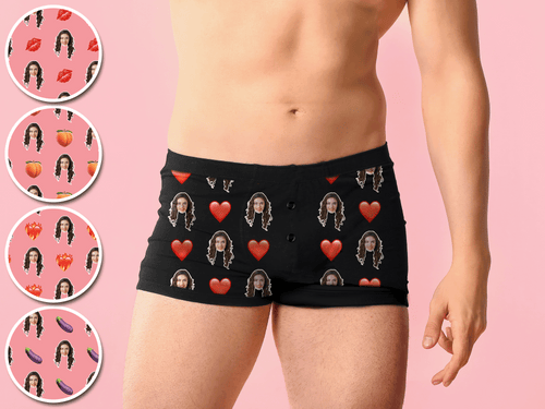 Custom Face Boxers for Him – Personalised Photo Underwear for Boyfriend, Husband or Dad | Funny Gift for Valentine’s, Birthday or Father’s Day