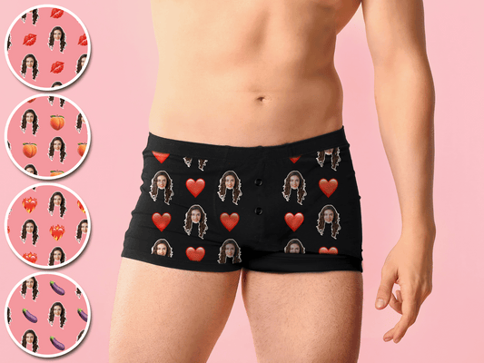 Custom Face Boxers for Him – Personalised Photo Underwear for Boyfriend, Husband or Dad | Funny Gift for Valentine’s, Birthday or Father’s Day
