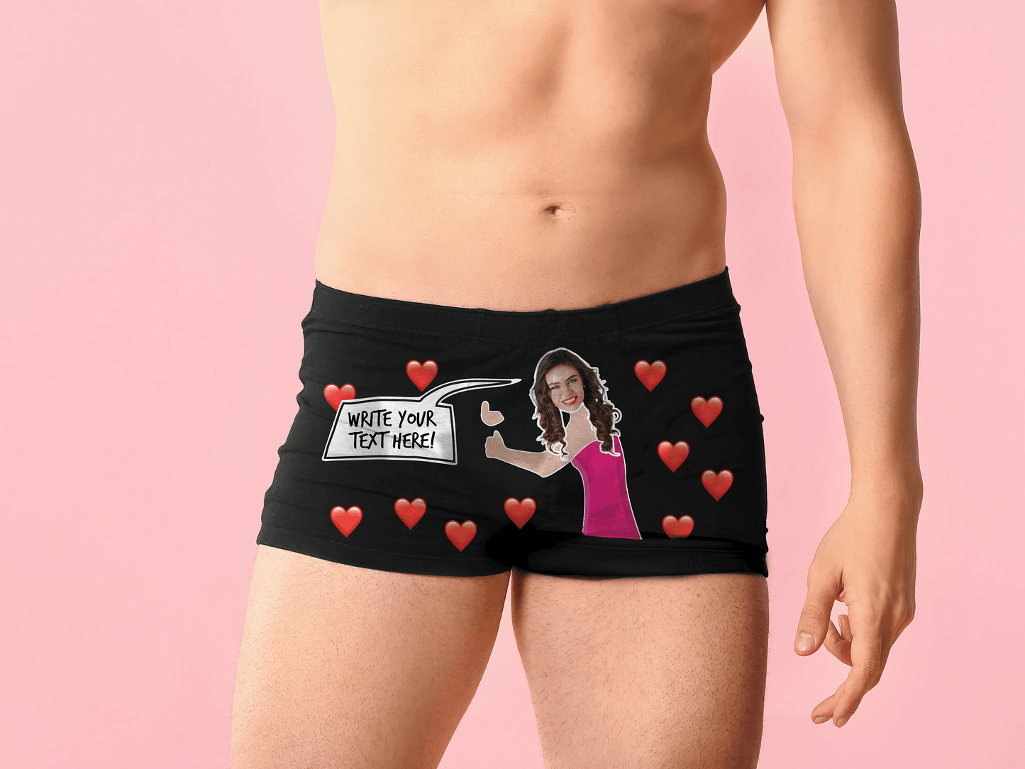 Personalised Photo Boxers for Him – Custom Face Underwear for Boyfriend or Husband | Valentine’s Day or Birthday Gift