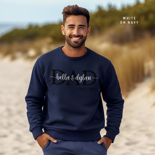 Personalised DAD EST. Sweatshirt – Established Dad Monogram