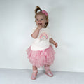 Personalised Rainbow Birthday T-Shirt Any Name Any Age and Tutu