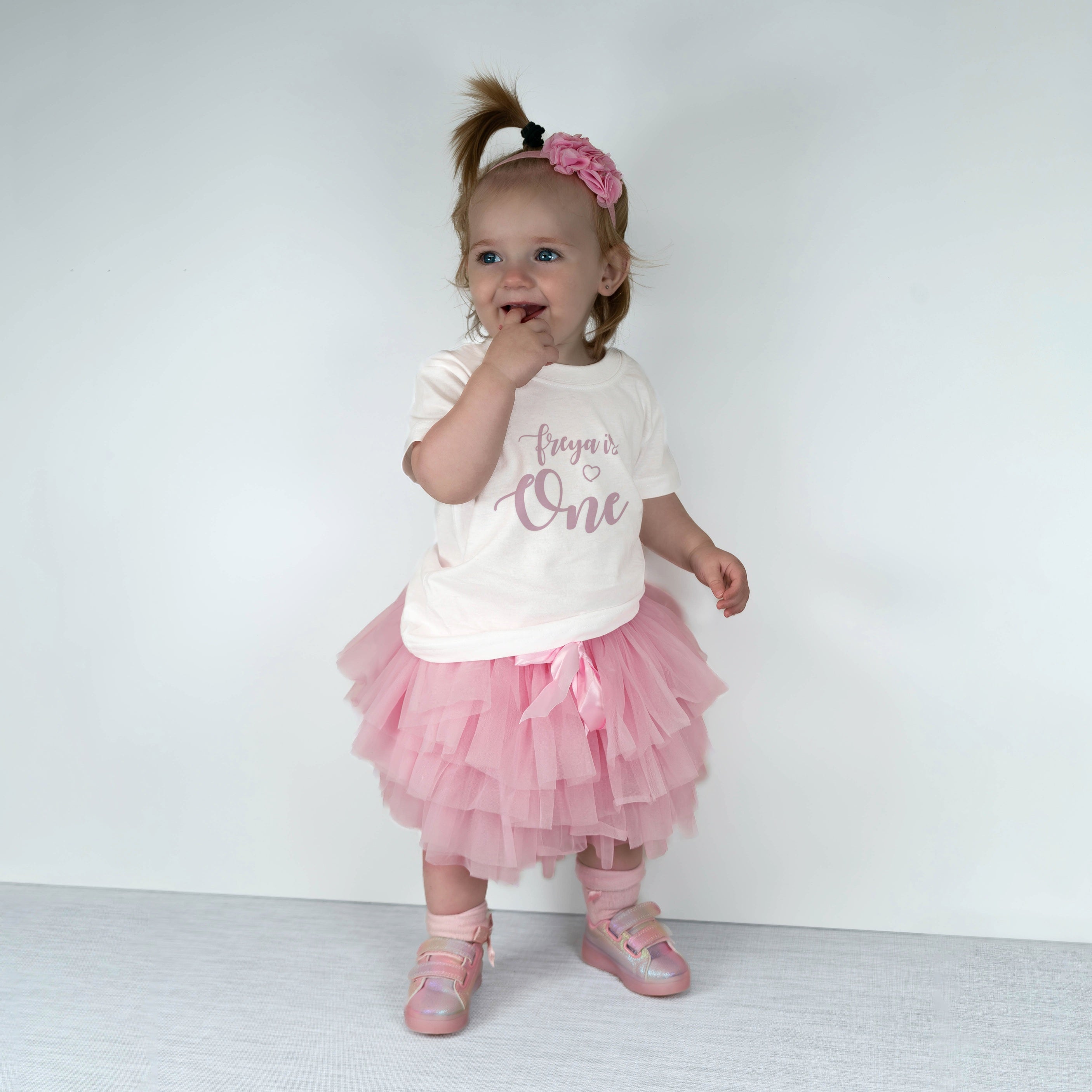 Personalised Birthday T-Shirt & Tutu Set – Heart Script Design