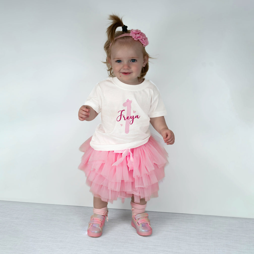 Personalised Birthday T-Shirt & Tutu Set – Custom Name and Age
