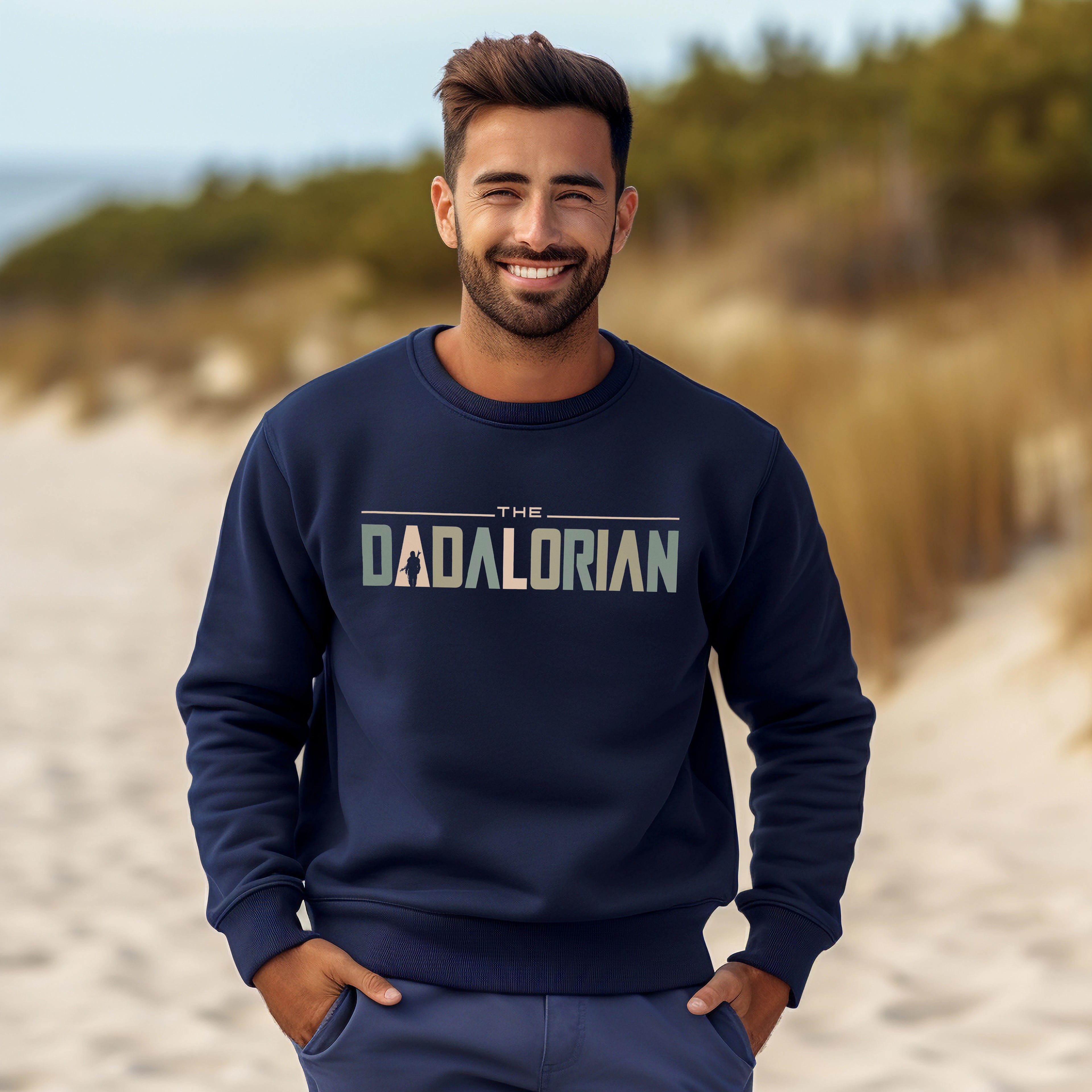 The Dadalorian Sweatshirt – Star Wars Inspired Dad Jumper – Mandalorian Style Pullover