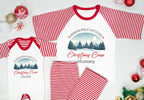 Personalised ‘North Pole Christmas Crew’ Family Pyjamas – Matching Candy Cane Stripe PJs for Mum, Dad, Kids & Baby
