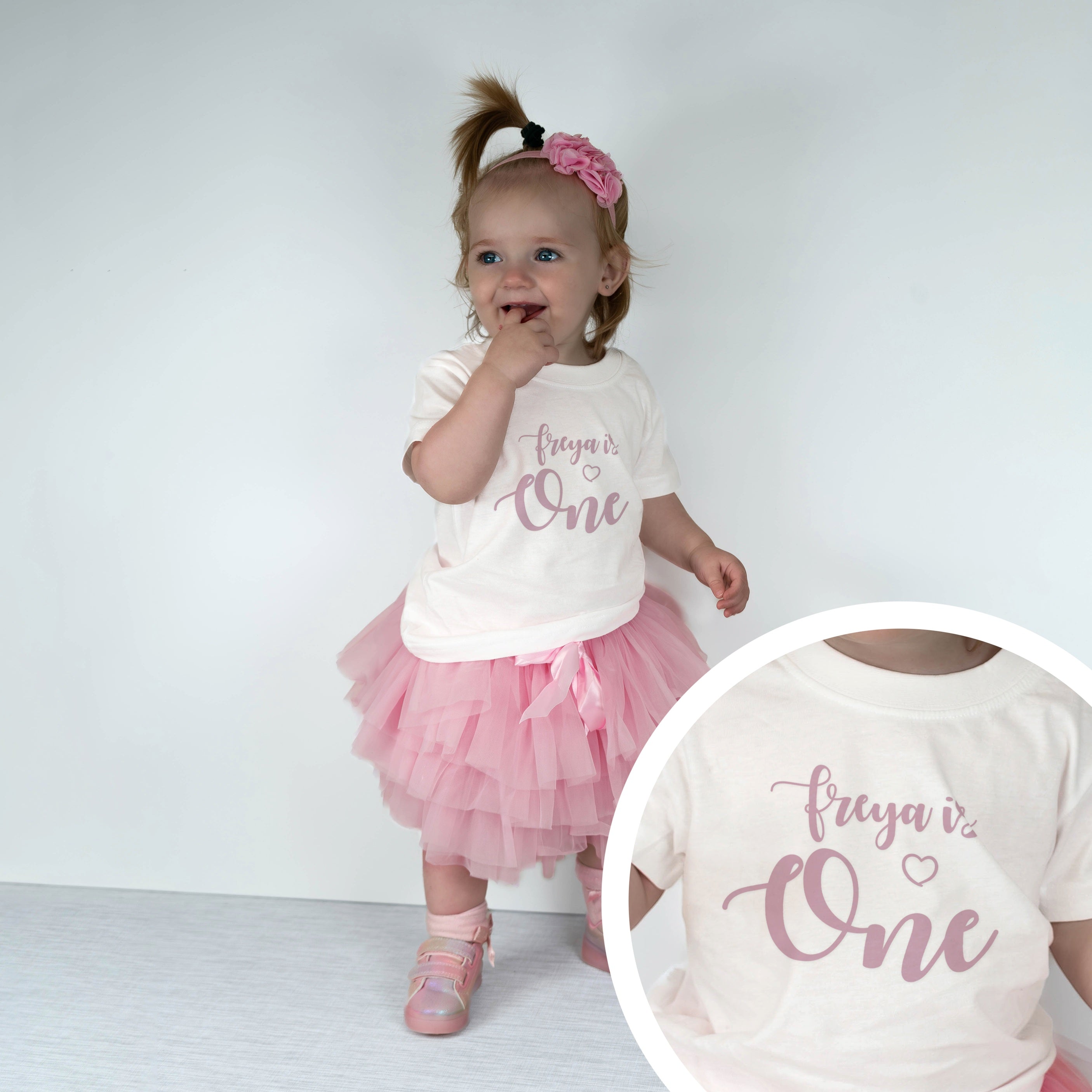 Personalised Birthday T-Shirt & Tutu Set – Heart Script Design