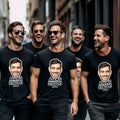 Personalised Stag Do T-Shirt with Groom’s Face | Custom Funny Stag Party Shirt