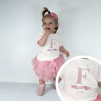 Personalised Birthday T-Shirt & Tutu Set - Pink Polka Dot Monogram Design