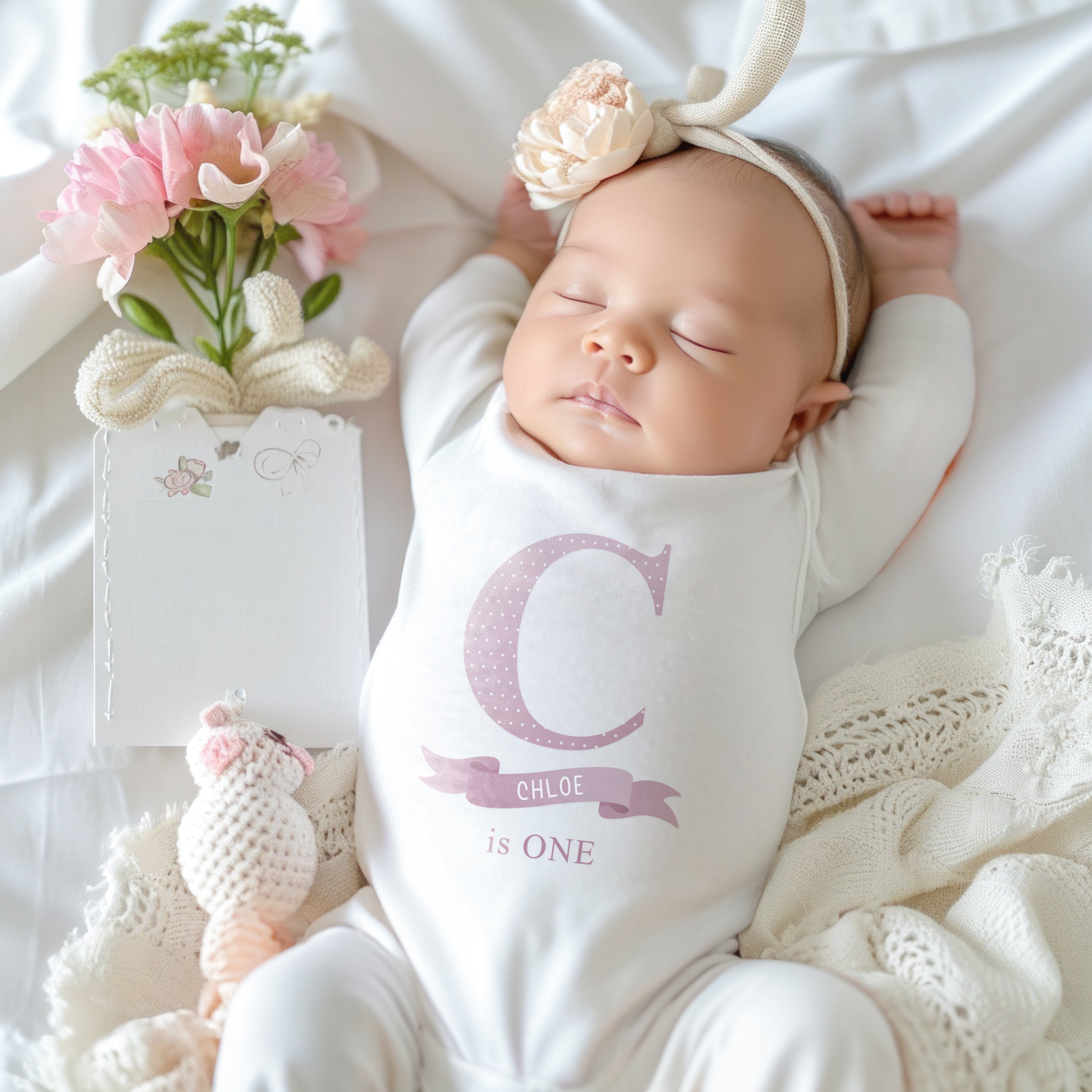 Personalised Birthday T-Shirt & Tutu Set - Pink Polka Dot Monogram Design