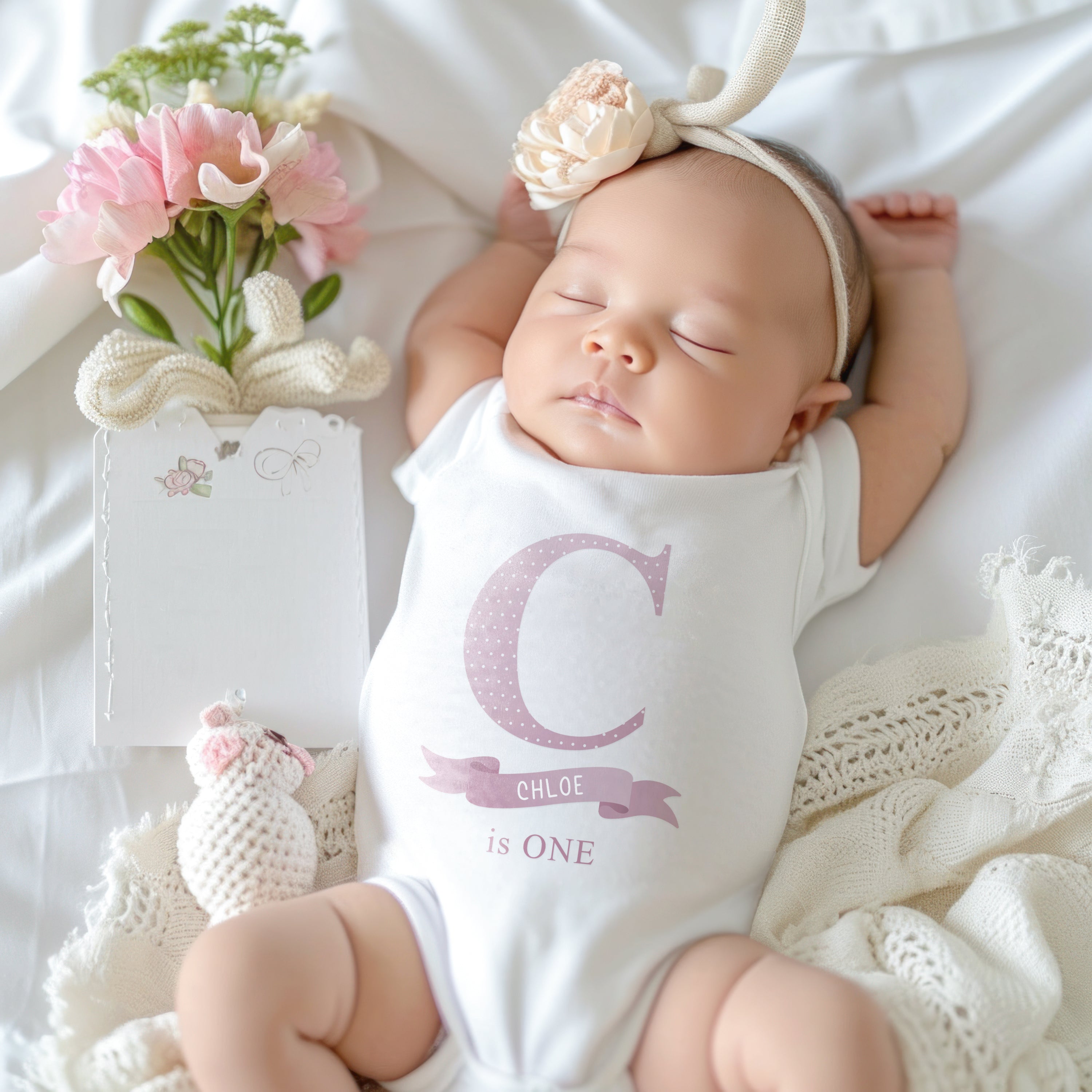 Personalised Birthday T-Shirt & Tutu Set - Pink Polka Dot Monogram Design