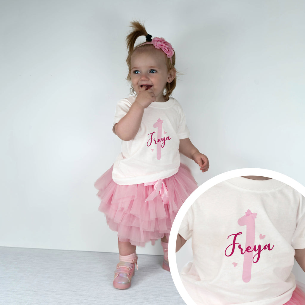 Personalised Birthday T-Shirt & Tutu Set – Custom Name and Age