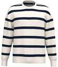 NS450 Ivory/Navy Stripes Front