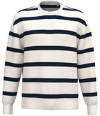 NS450 Ivory/Navy Stripes Front