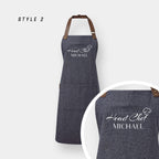 Personalised Unisex Apron – Custom Text Vintage Style Cooking Gift