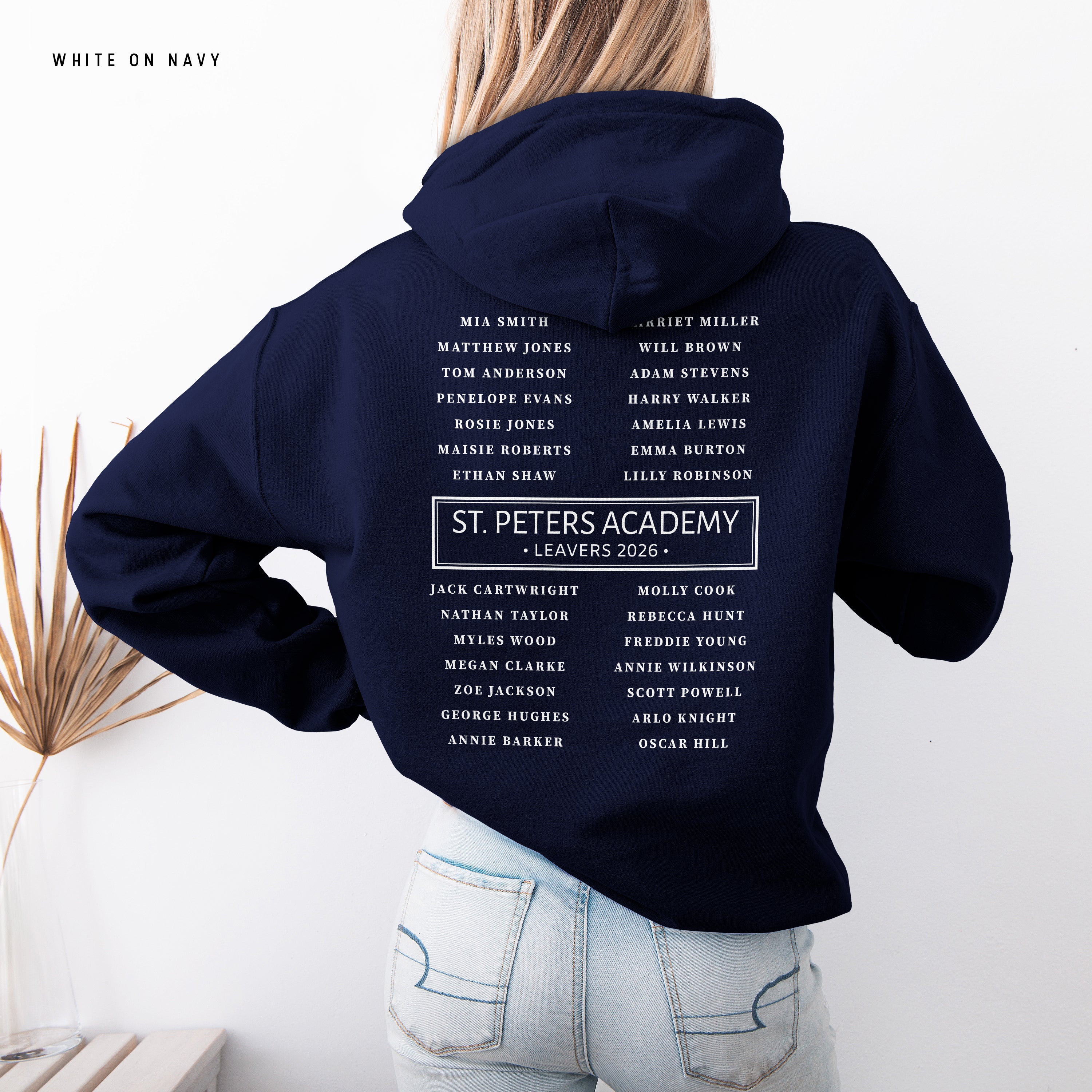 School Leavers Hoodie - Featuring school Name, Leavers 2026 Style D