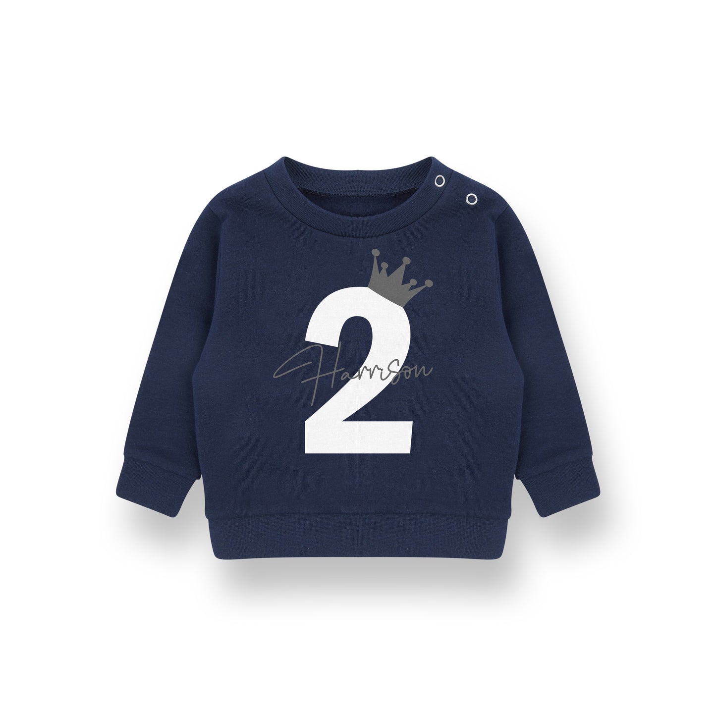 Personalised Birthday Name & Age Kids Sweatshirt – Custom Jumper for Baby, Toddler & Child
