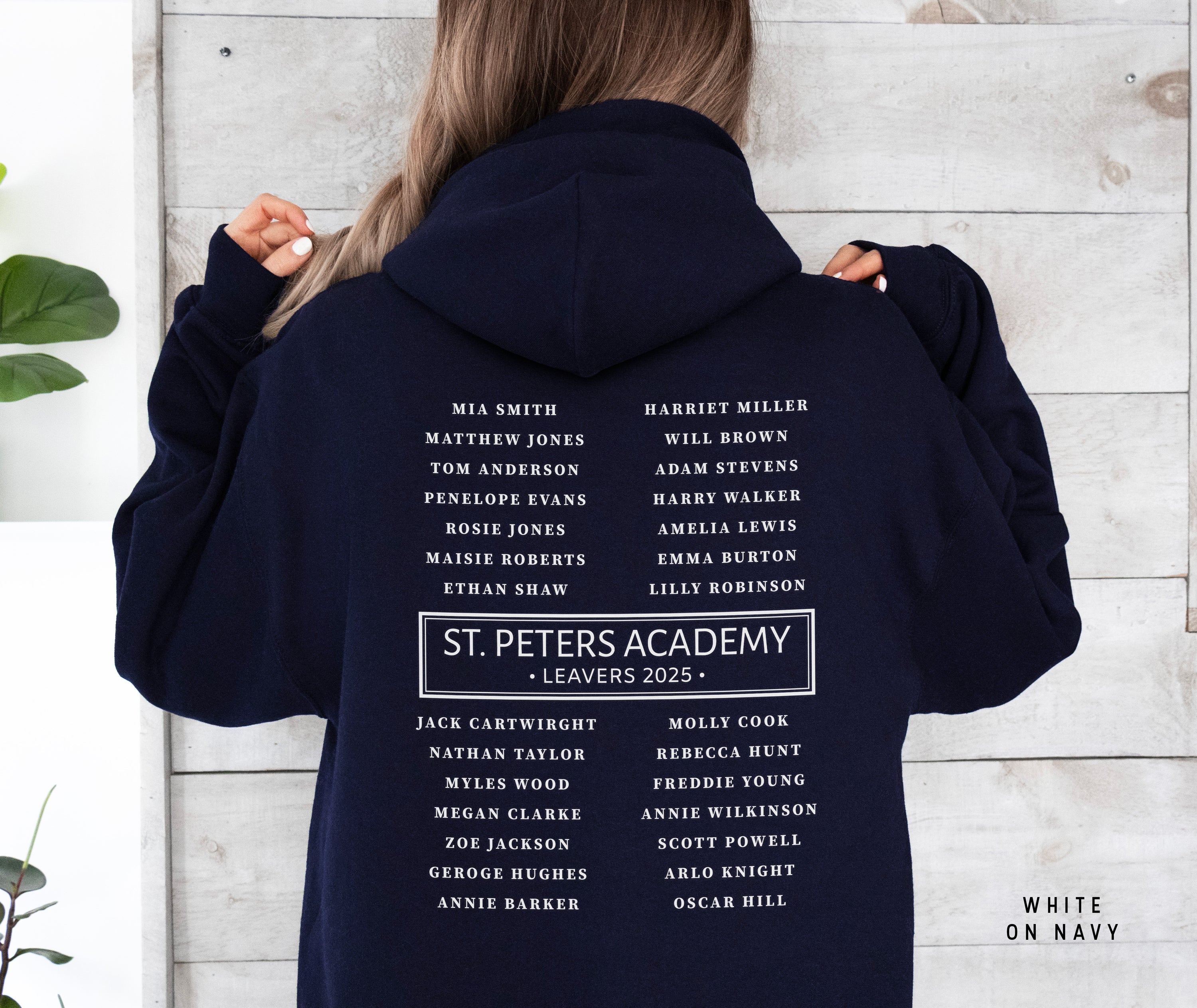 School Leavers Hoodie - Featuring school Name, Leavers 2025 Style D