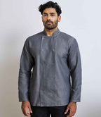 PR660 Grey Denim Model