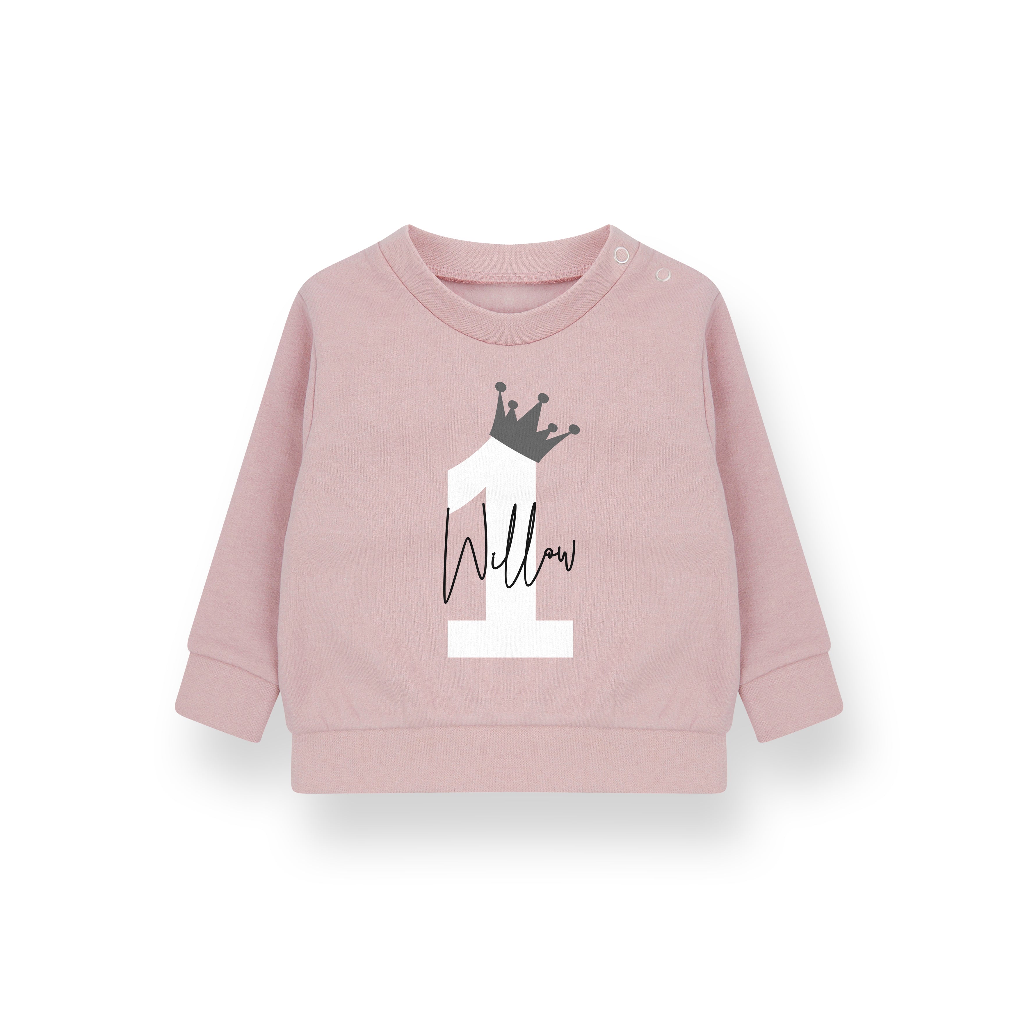 Personalised Birthday Name & Age Kids Sweatshirt – Custom Jumper for Baby, Toddler & Child