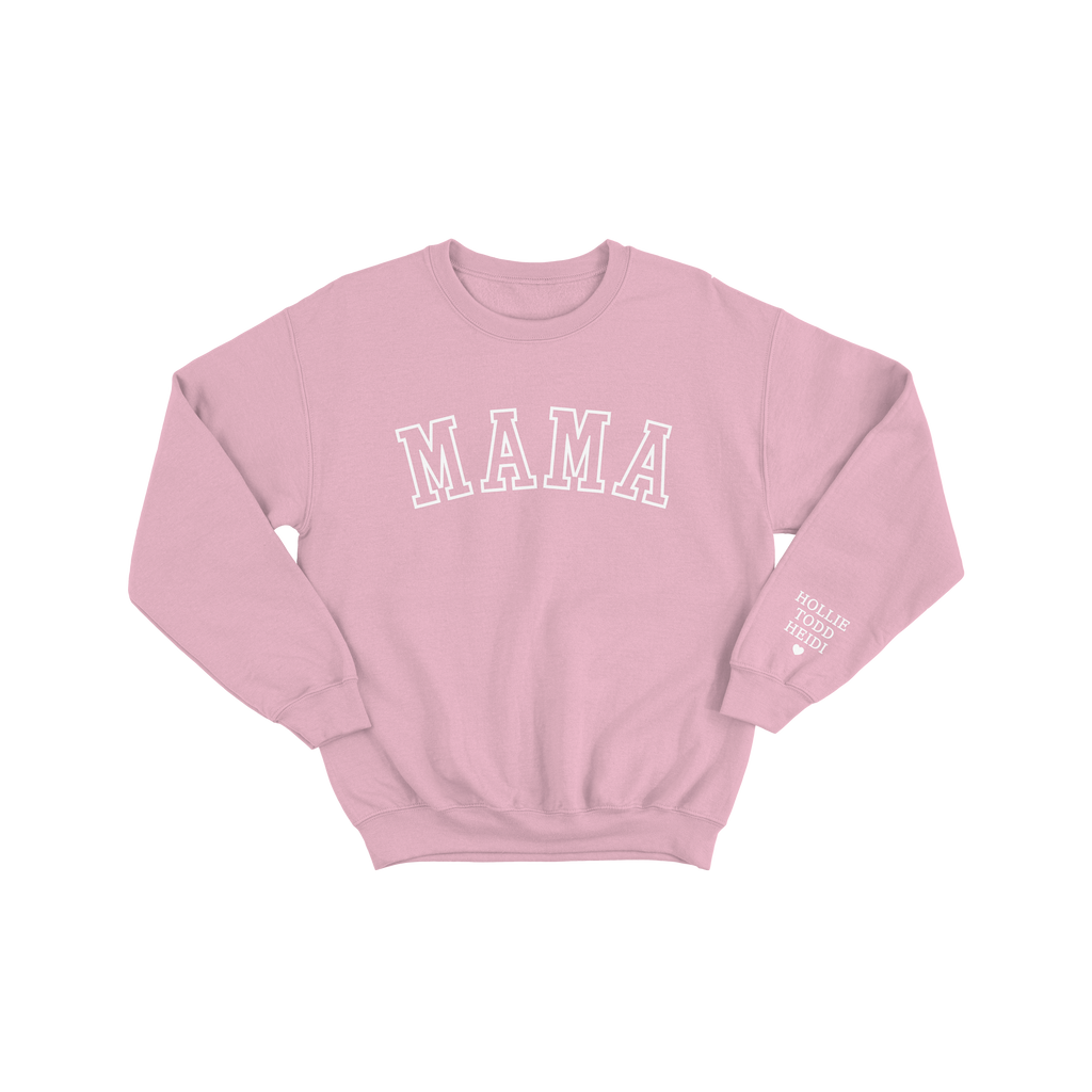 Old School Mama Jumper – Personalised Sleeve with Kids’ Names