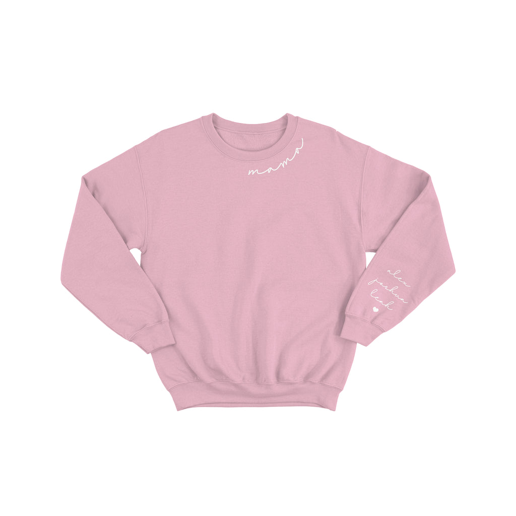Mama Sweatshirt with Kids’ Names on Sleeve