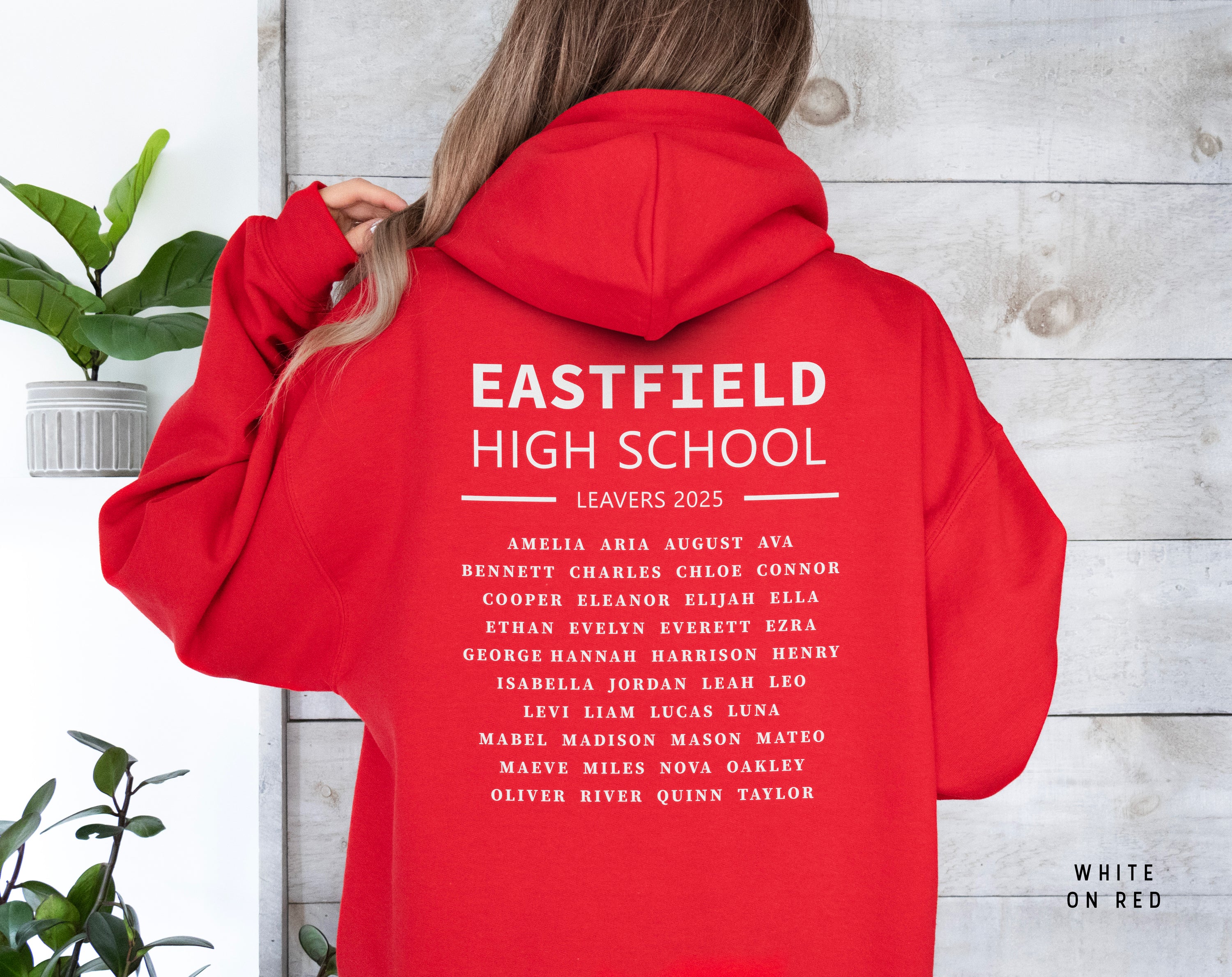 School Leavers Hoodie - Featuring School Name, Leavers 2025 Style C