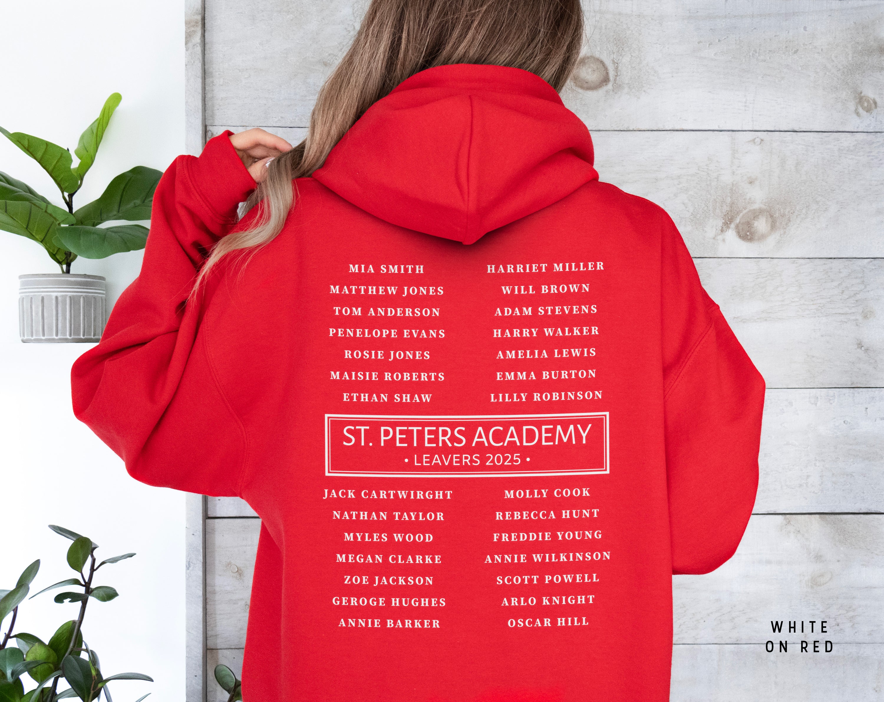 School Leavers Hoodie - Featuring school Name, Leavers 2025 Style D