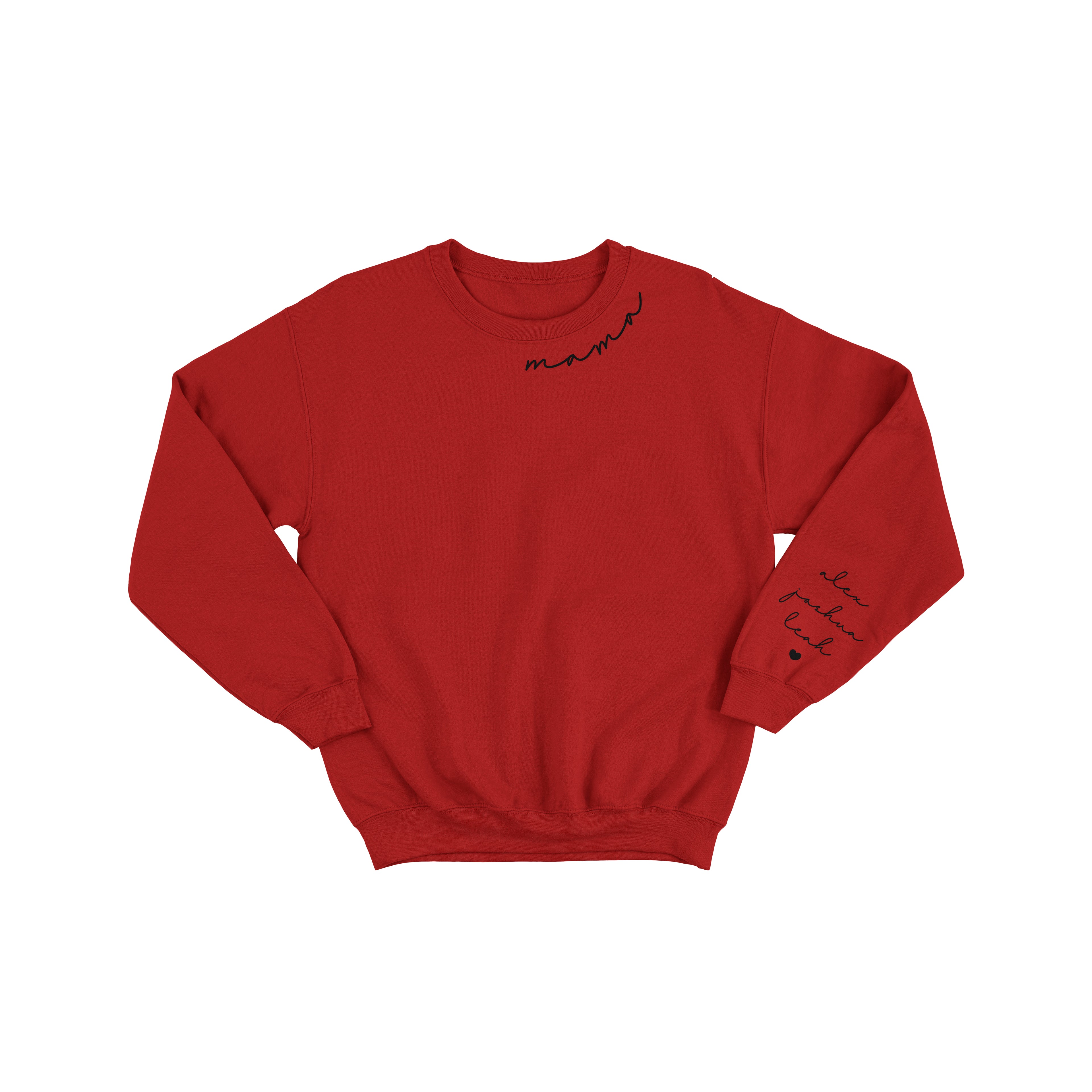 Mama Sweatshirt with Kids’ Names on Sleeve
