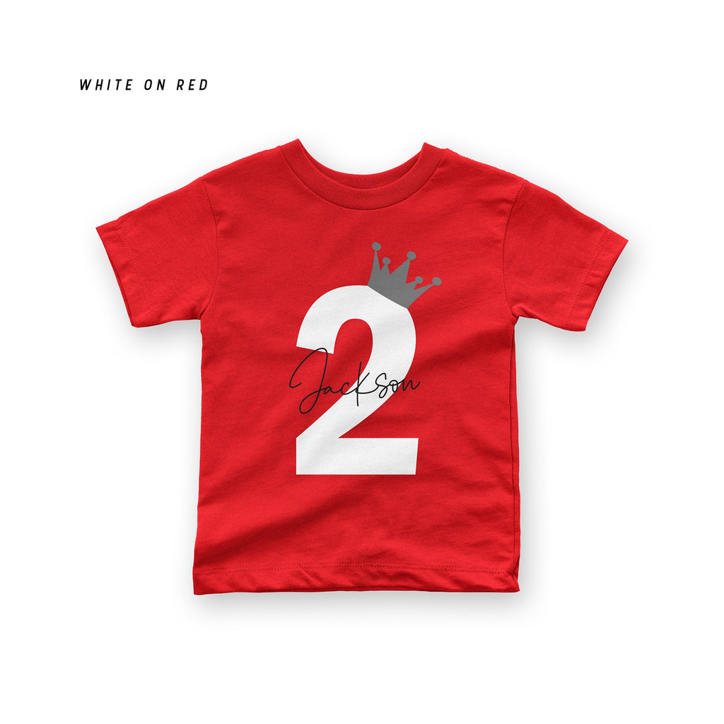 Personalised Birthday Name & Age Kids T-Shirt – Custom Tee for Baby, Toddler & Child