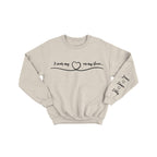 Personalised Mother Crewneck Sweatshirt with Kids Name On Sleeve Jumper
