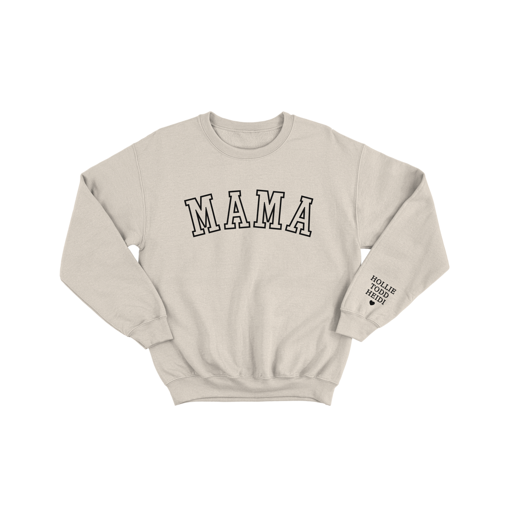 Old School Mama Jumper – Personalised Sleeve with Kids’ Names