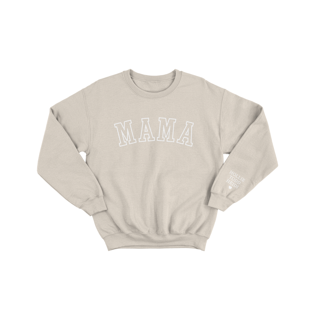 Old School Mama Jumper – Personalised Sleeve with Kids’ Names