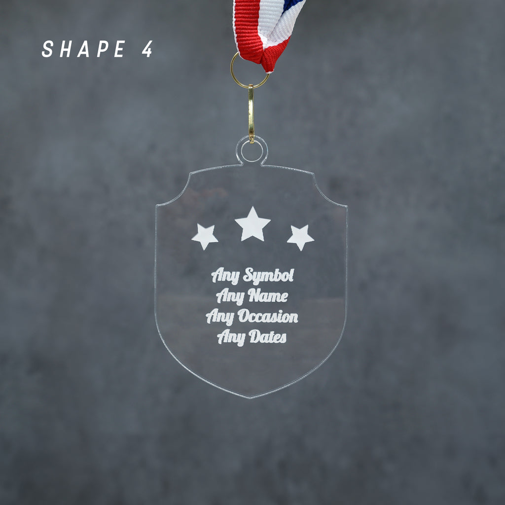 Personalised Acrylic Medal – Custom Sports Award, Runner-Up or Achievement Medal | Trophy Alternative for Ceremonies