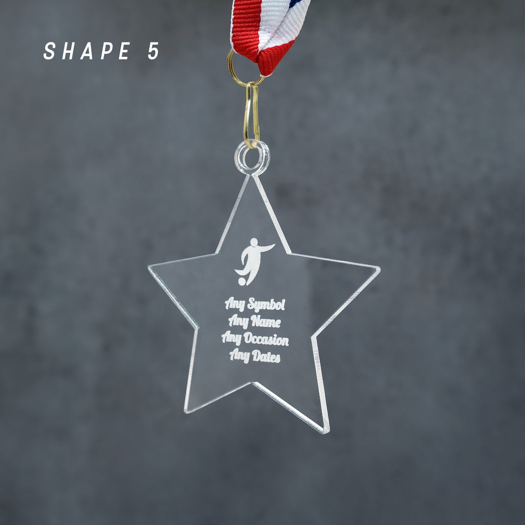 Personalised Acrylic Medal – Custom Sports Award, Runner-Up or Achievement Medal | Trophy Alternative for Ceremonies